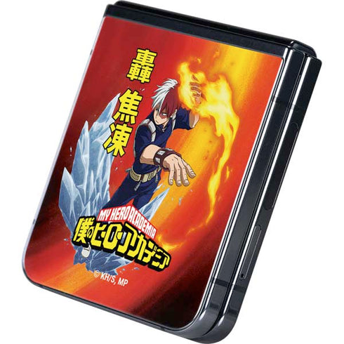 My Hero Academia Shoto Todoroki Season 4 Galaxy Z Flip5 5G Skin